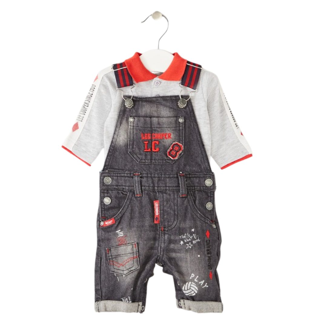 Completo Salopette in Jeans - Look Casual per Bambini