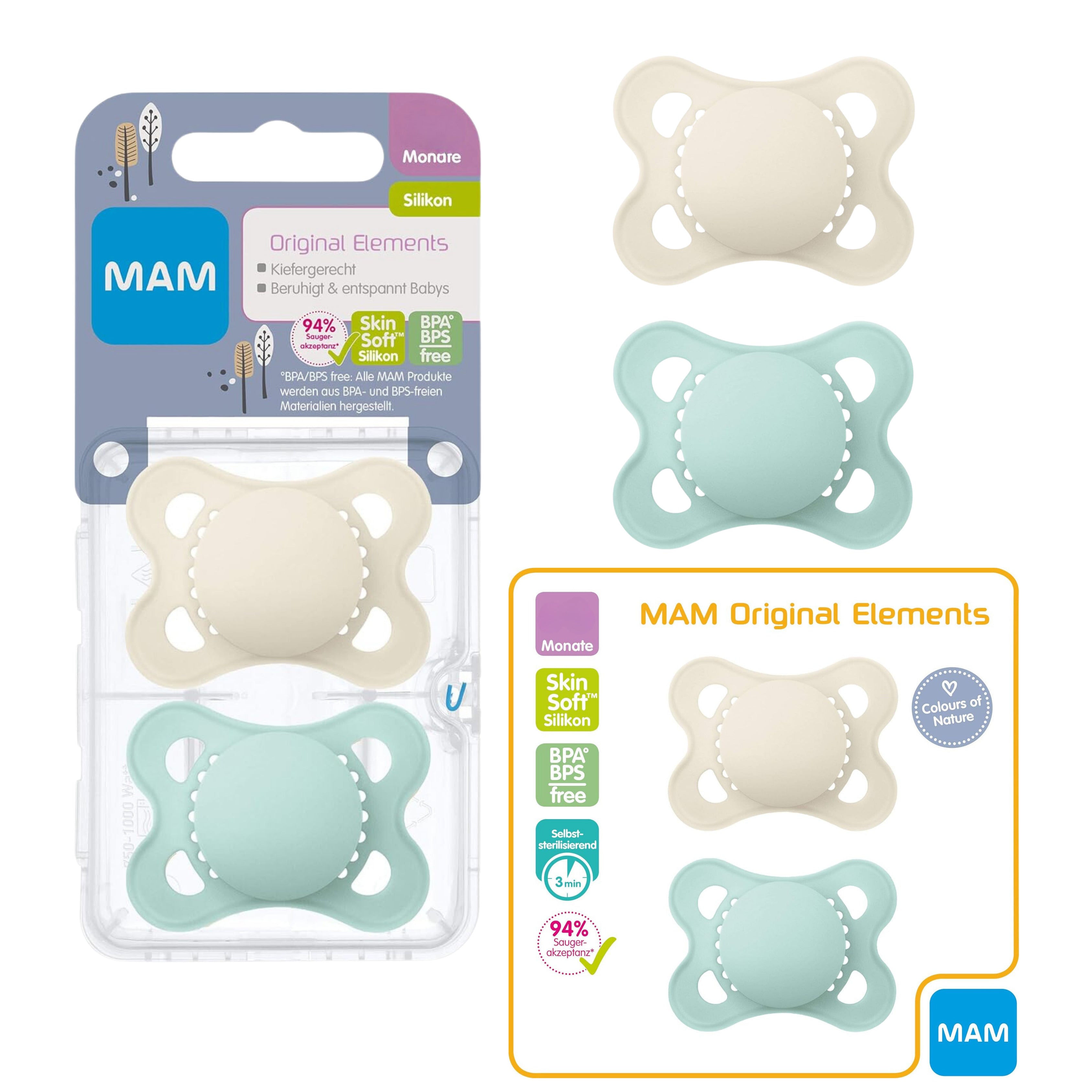 Ciucci Mam ORIGINAL  2-6m  silicone UNISEX