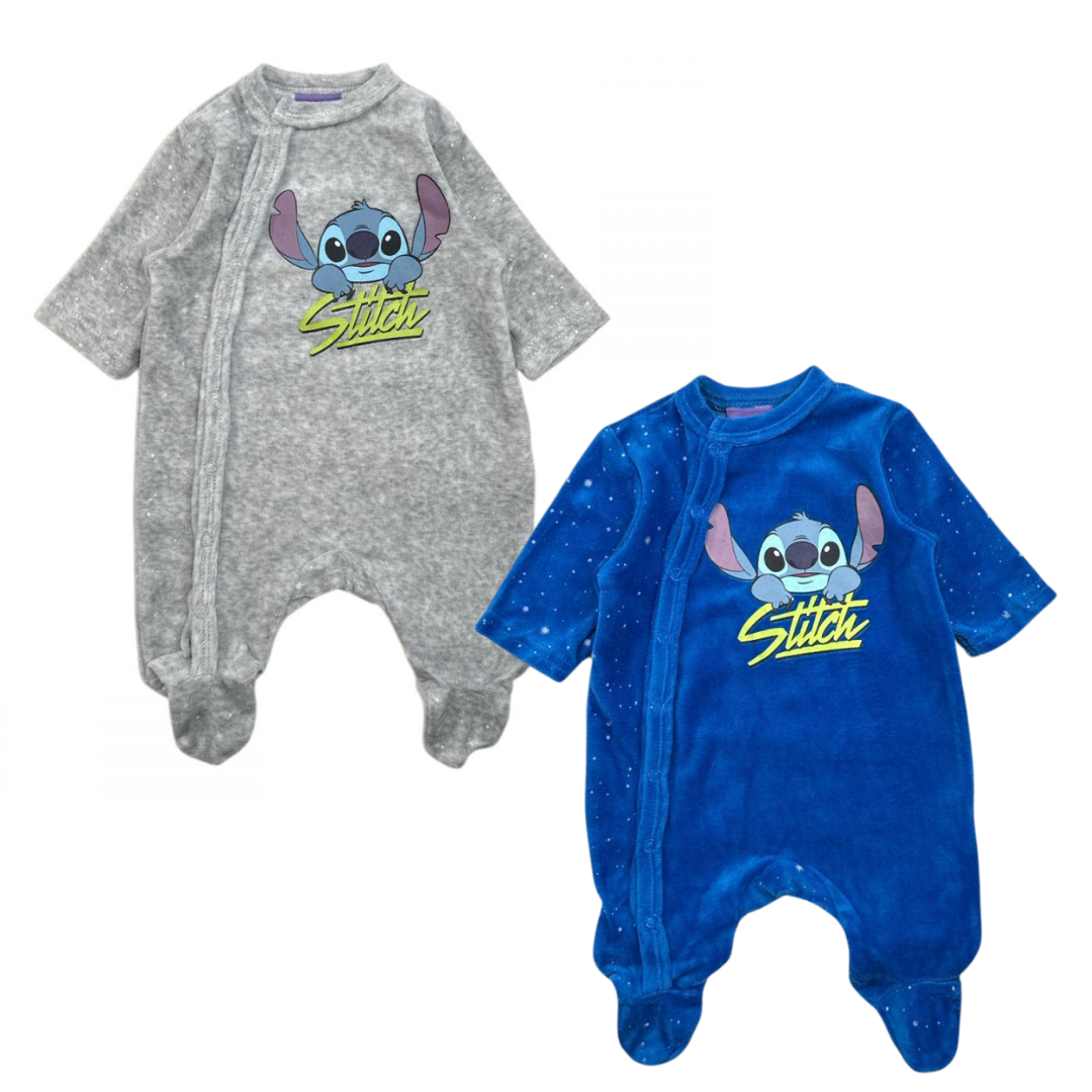 Tutina Neonato/ Bimbo Stitch in Ciniglia