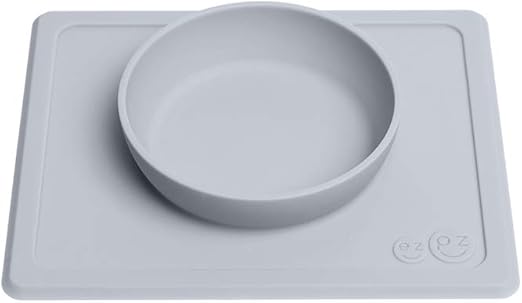 Happy Bowl Piatto per Autosvezzamento Grigio