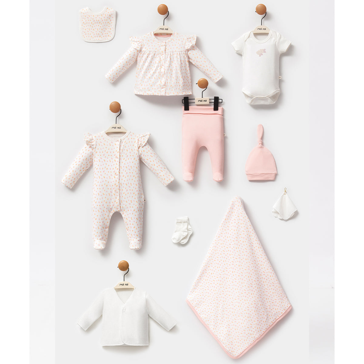 Set Nascita 10 pezzi Flower Bimba Cotone