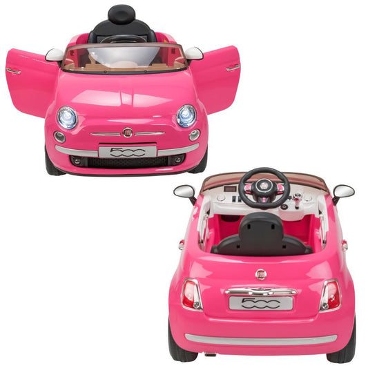 Macchina elettrica Fiat 500 rosa - Baby Shop Store