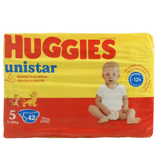 Huggies Unistar 5 mis.11/25kg,42 pannolini - Baby Shop Store