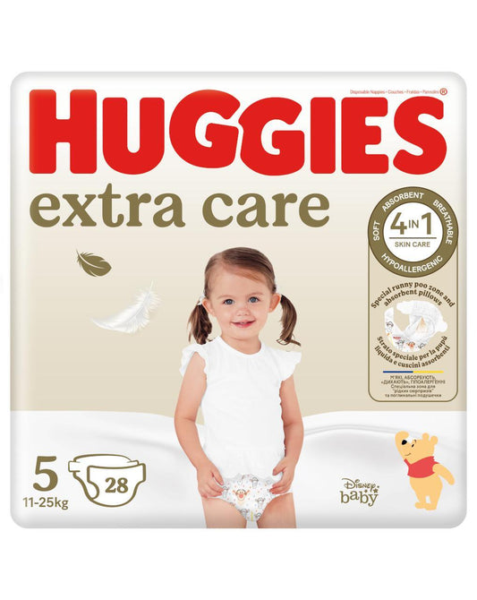 Pannolini Huggies Extra Care pacco doppio 5., 28pz - Baby Shop Store