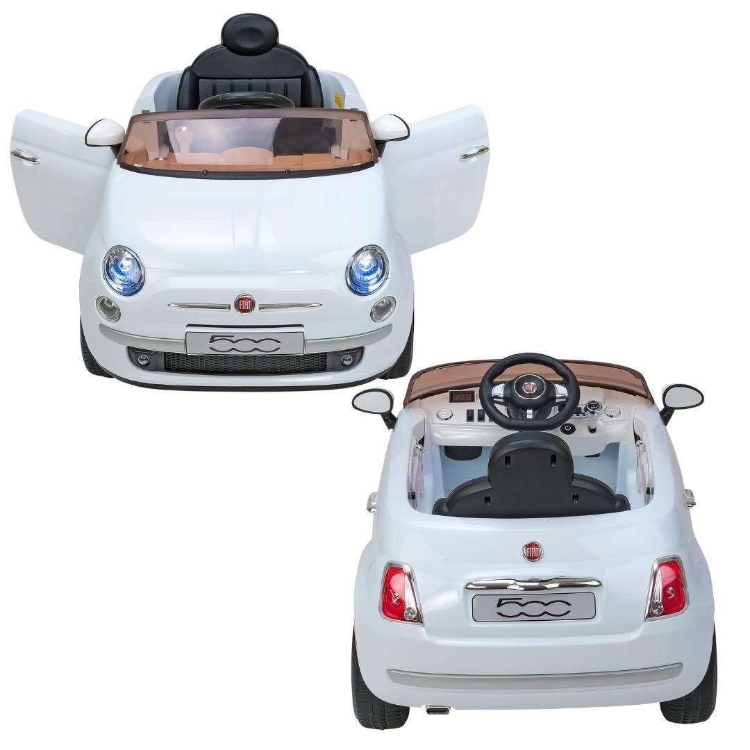 Macchina Elettrica fiat 500 bianca - Baby Shop Store