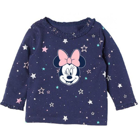 t-shirt manica lunga minnie cotone blu - Baby Shop Store