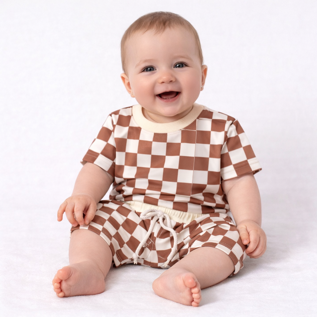 Completo Estivo Baby Cotone Bimbo Neonato 2pz Set