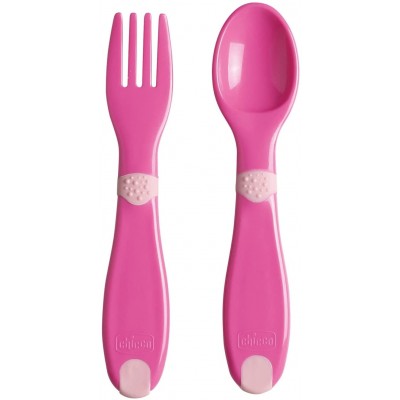 Chicco Set De Papilla Para Bebé 12 Meses+ Rosa
