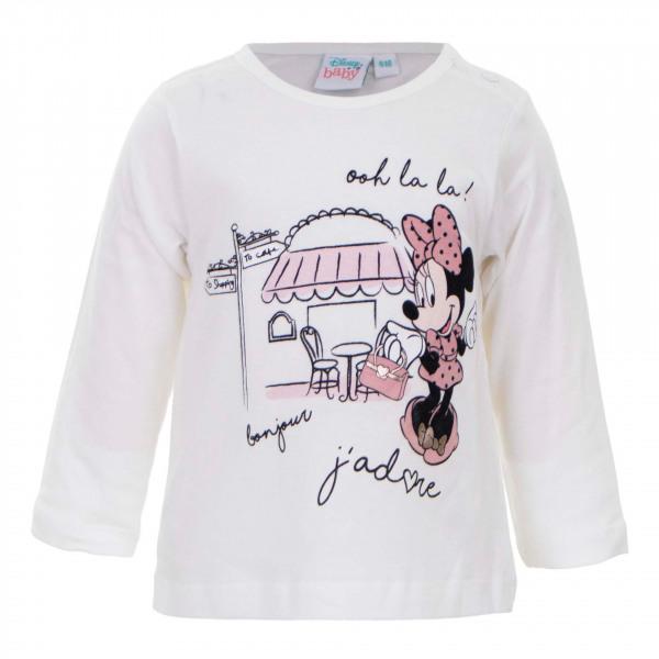 t-shirt manica lunga Minnie bianca cotone