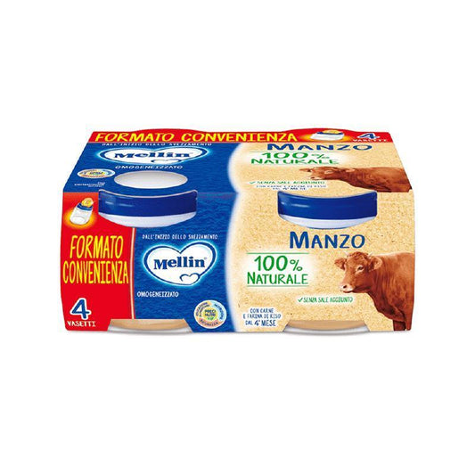 Omogeneizzato Mellin Manzo 4x 80gr - Baby Shop Store