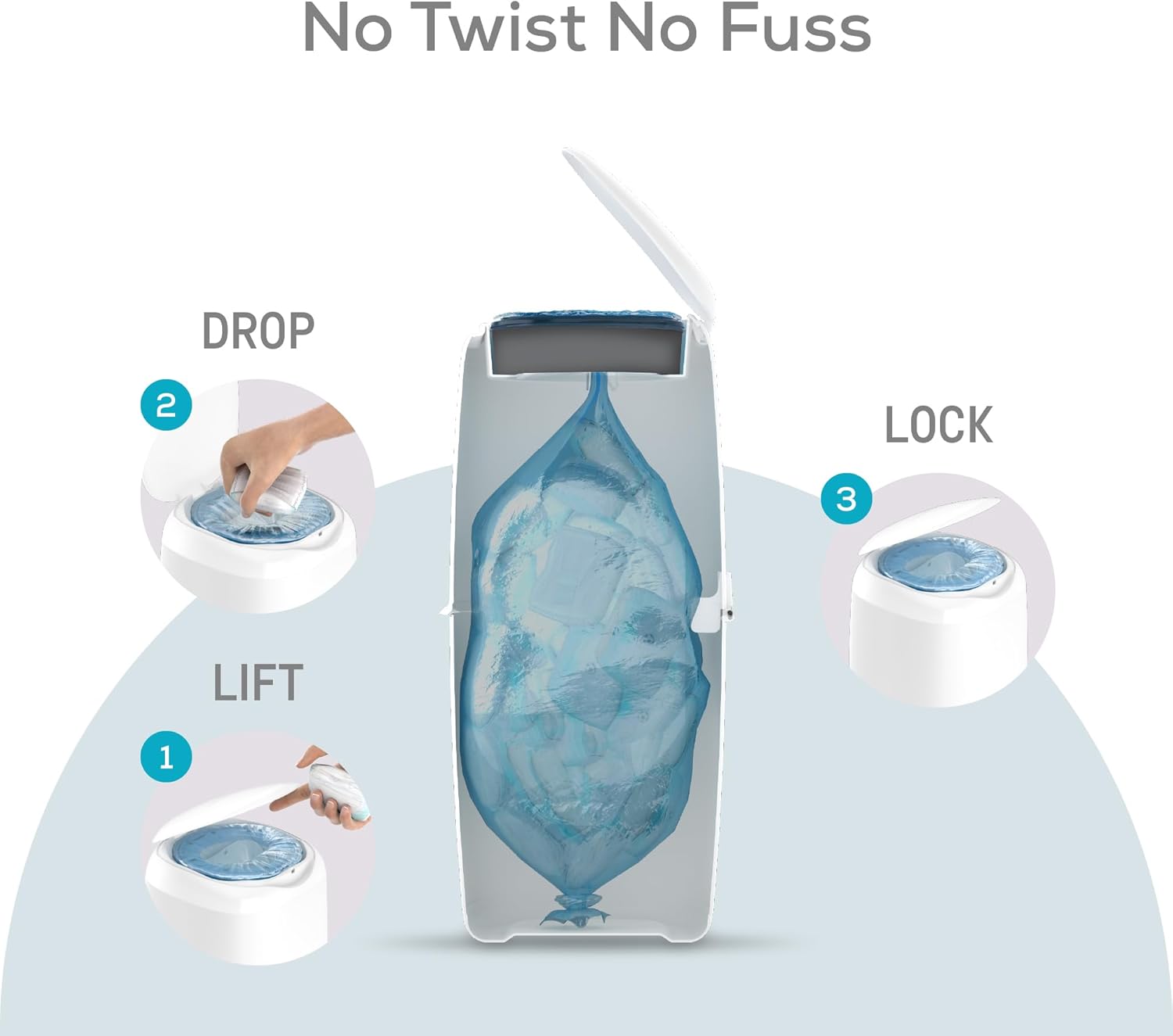 Mangia pannolini  + 5 ricariche  per pannolini CLASSIC ANGELCARE