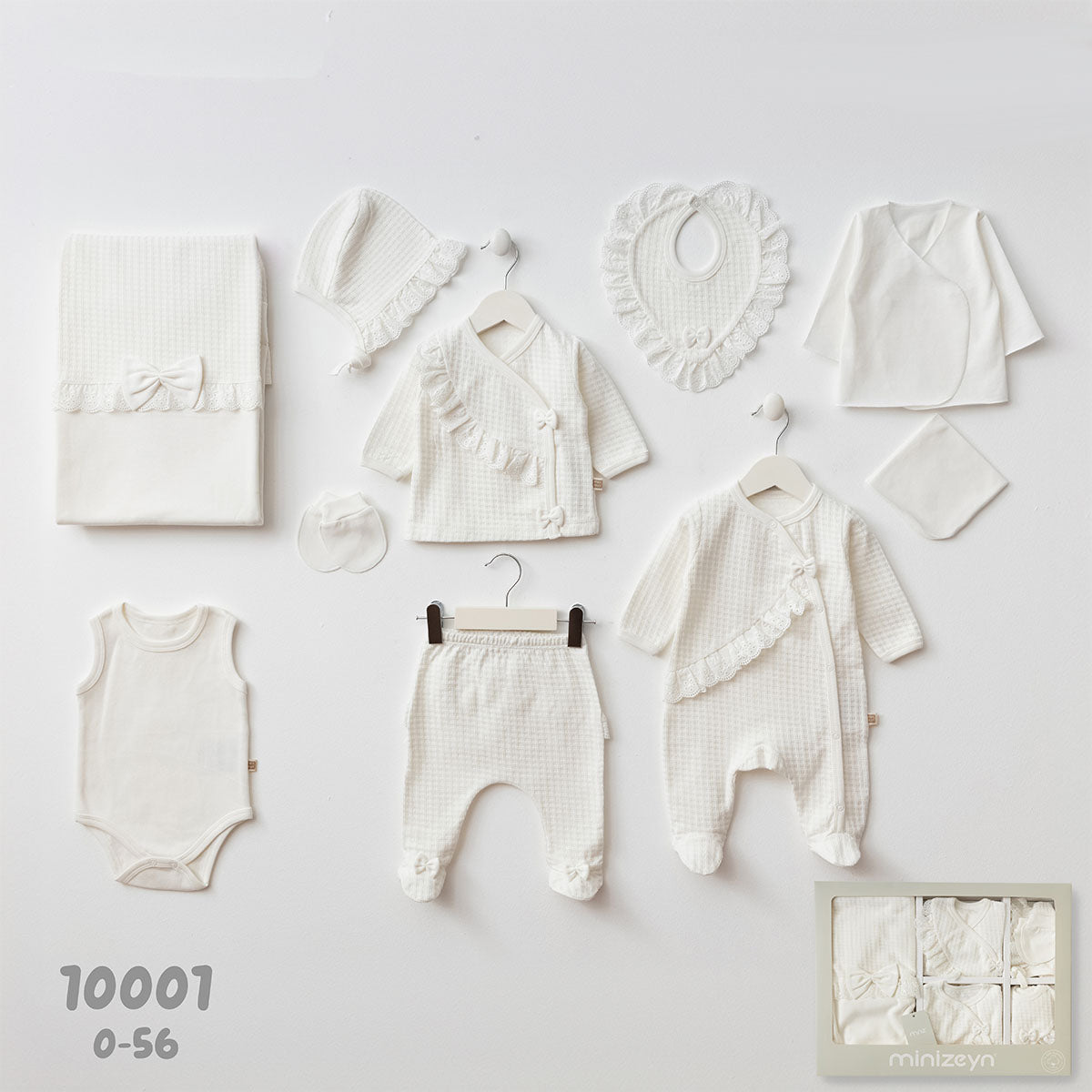 Conjunto de 10 piezas de algodón cálido para bebé 0-3 meses
