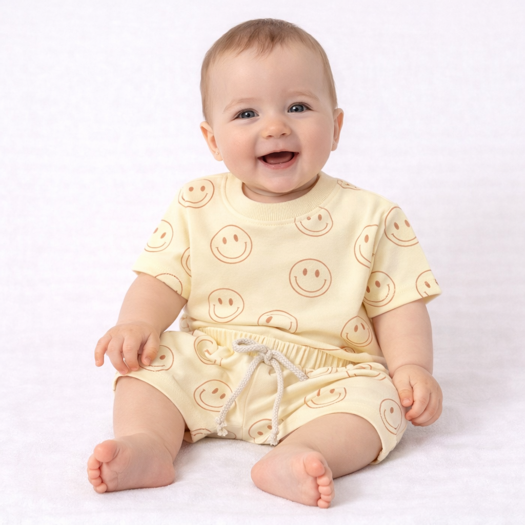 Completo Estivo Baby Cotone Bimbo Neonato 2pz Set