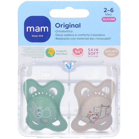 Mam Original 2-6m Silicone Doppio Neutro