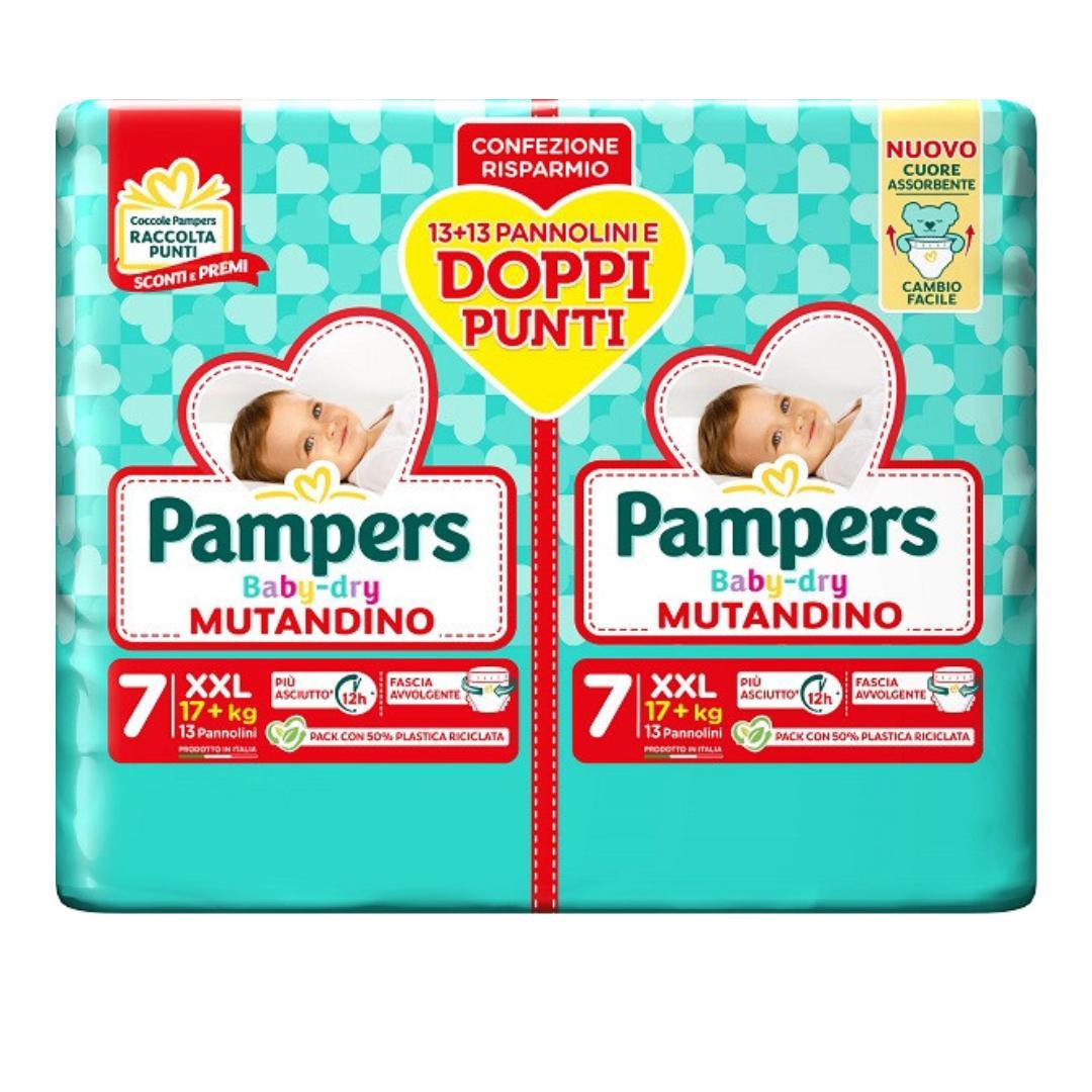 Pampers Baby Dry Mutandino pacco doppio 7. XXL - Baby Shop Store