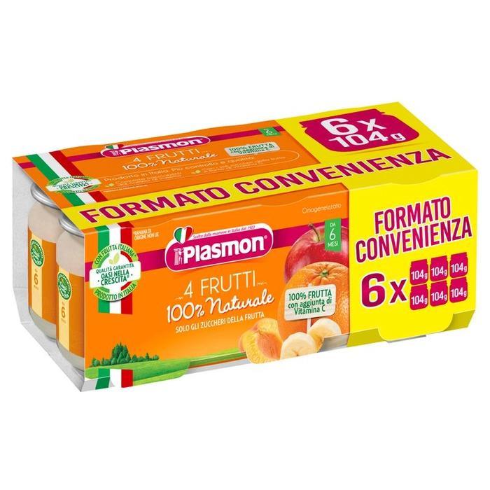 Omo Plasmon 4 Frutti 6pzx104gr - Baby Shop Store