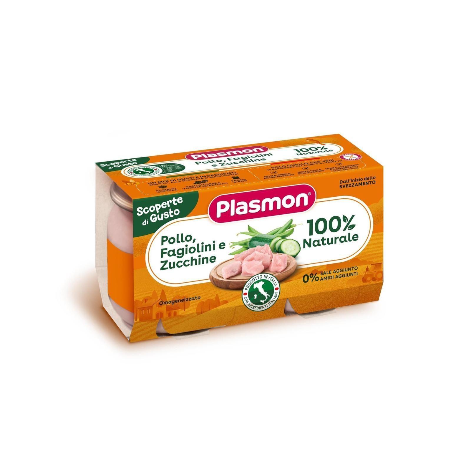 omo plasmon pollo fagioli e zucchine 2x120gr - Baby Shop Store