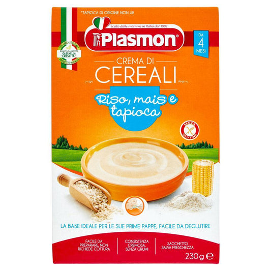 Crema di Cereali, Riso mais tapioca Plasmon - Baby Shop Store