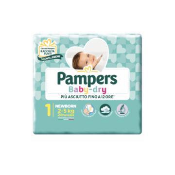 Pannolini Pampers baby-Dry 1. 24 pannolini - Baby Shop Store