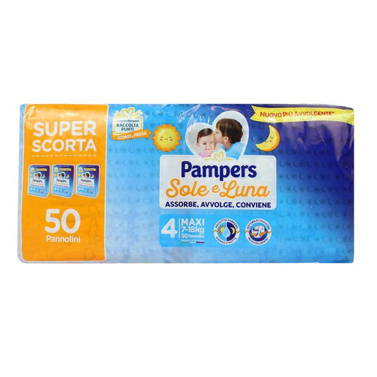 Pannolini Pampers Sole e Luna 4 , 50 pannolini - Baby Shop Store