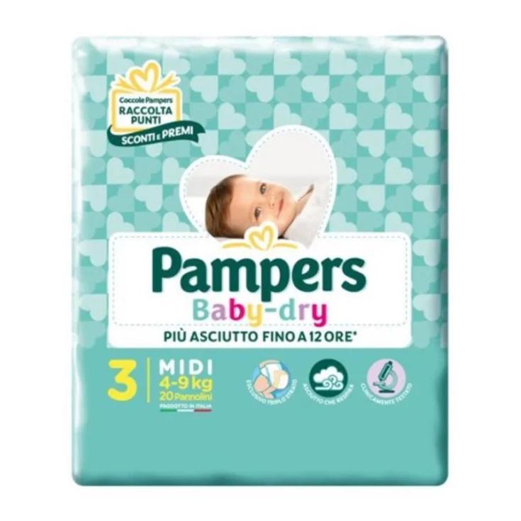 Pannolini Pampers Baby dry 3 misura ,4/9 kg 20 pz - Baby Shop Store