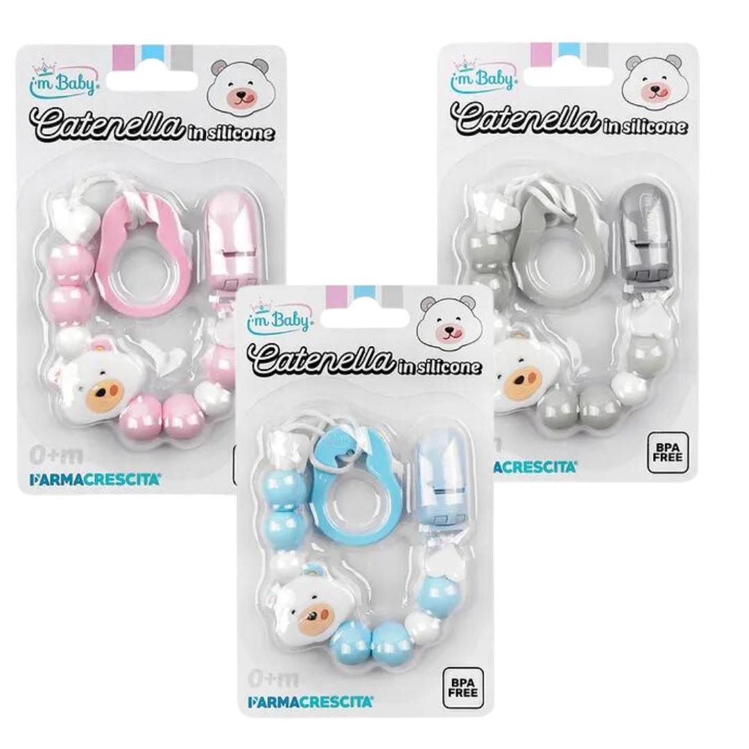 catenina ciuccio in silicone orsetto im baby - Baby Shop Store