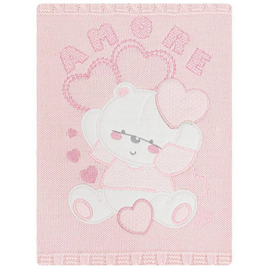 copertina nazareno gabrielli in lana rosa amore 7 - Baby Shop Store