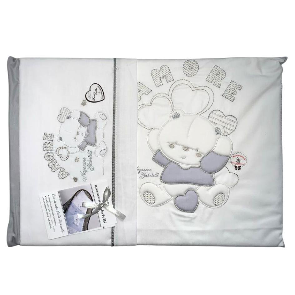 y culla nazareno gabrielli 5 pezzi grigio orsetto: - Baby Shop Store