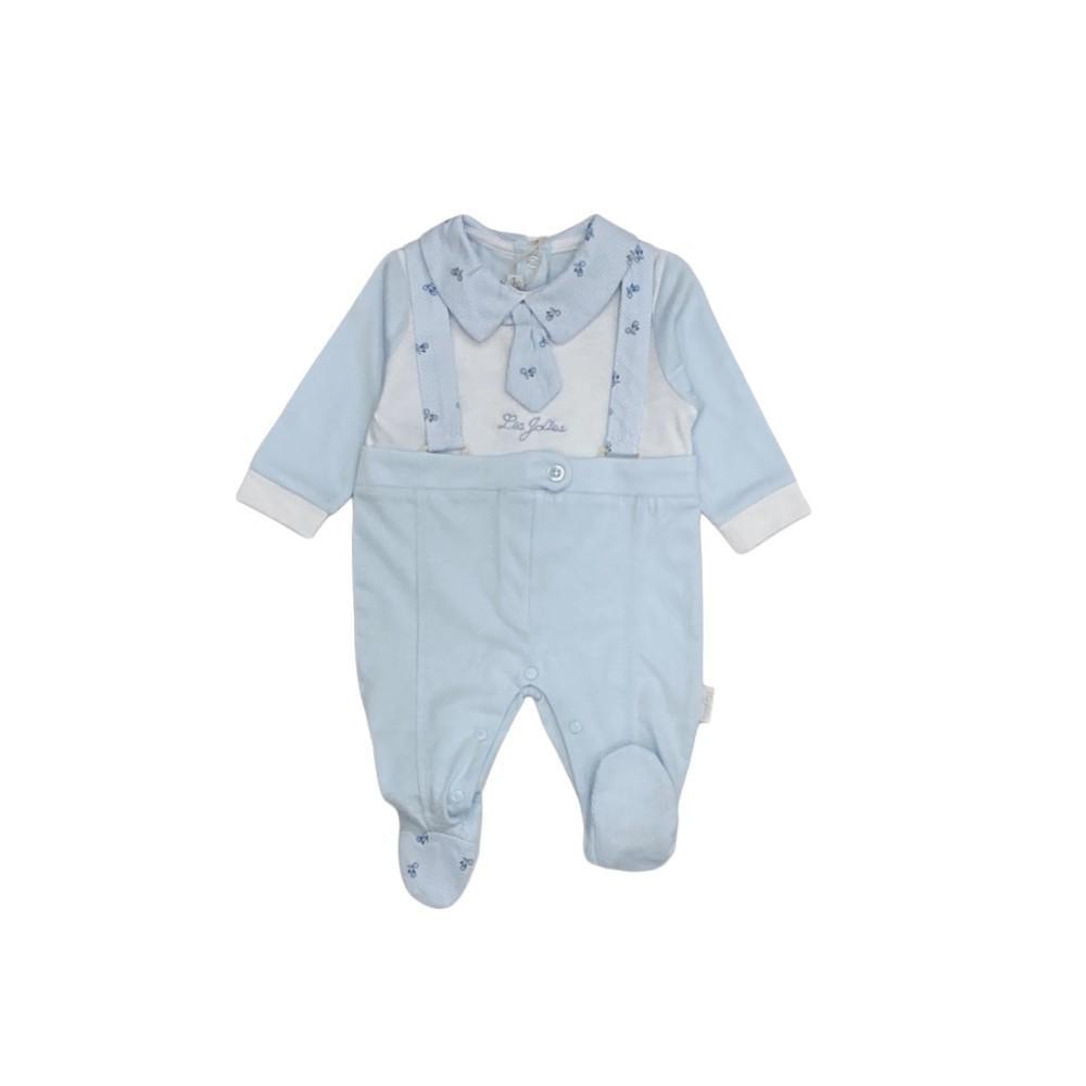 Tutina maschietto Les Jolie in cotone azzurra - Baby Shop Store