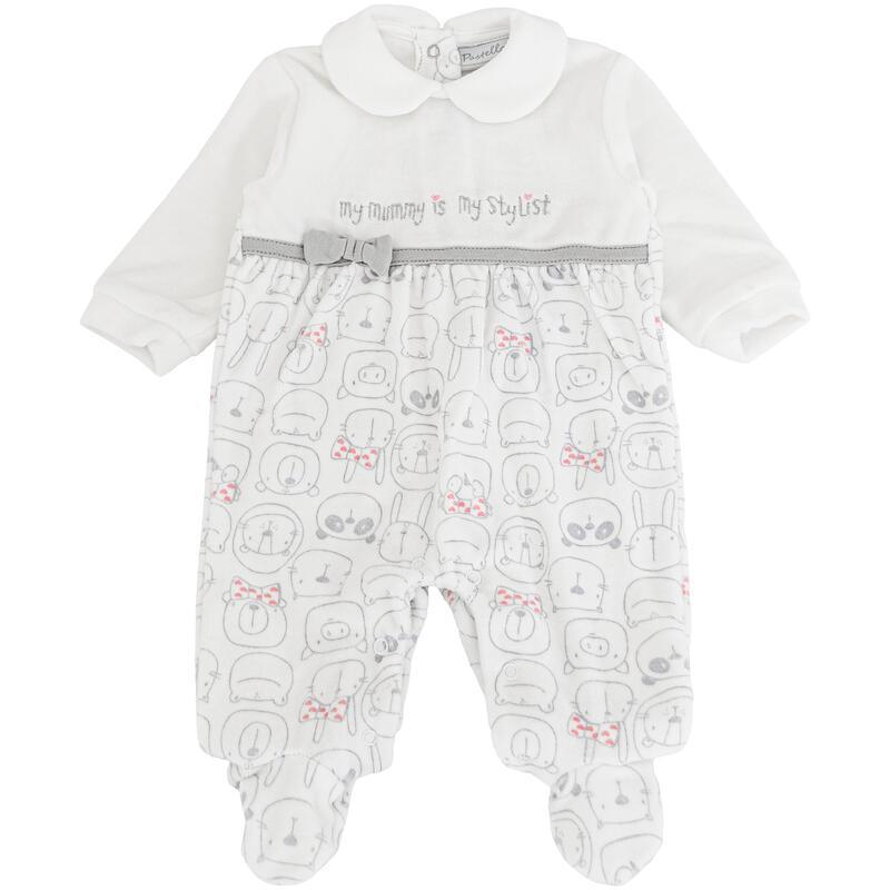 Tutina in ciniglia femminuccia Pastello - Baby Shop Store