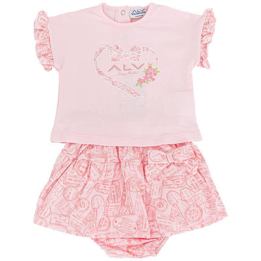 completino estivo 2pz rosa alviero martini - Baby Shop Store