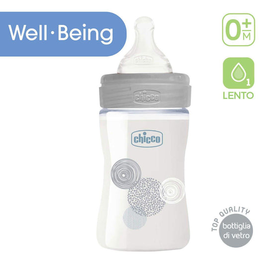 Biberon anticolica well being 150ml grigio vetro - Baby Shop Store