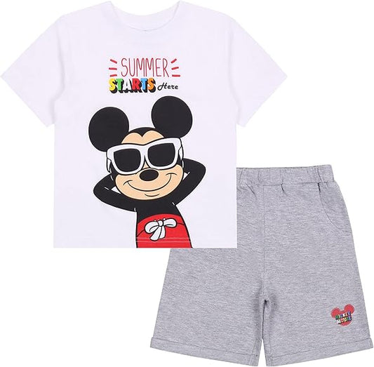 Ensemble 2 pièces en coton d'été Mickey Mouse