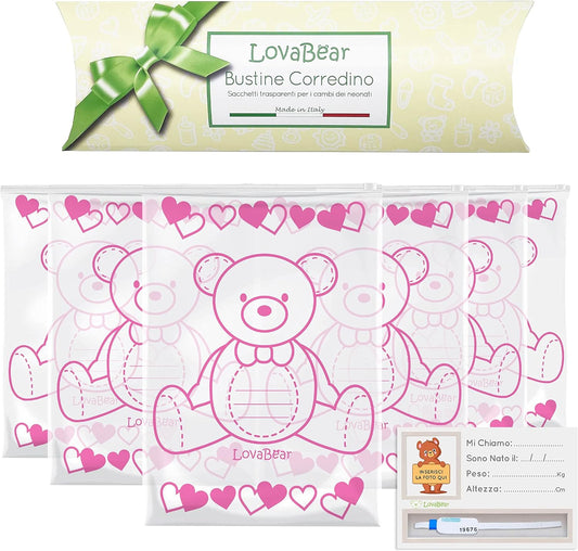 LOVABEAR BUSTINE CORREDINO ORSO ROSA 6PZ