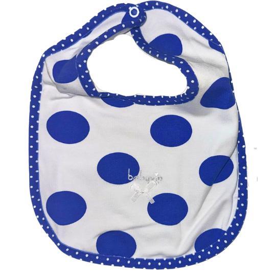 Baby vip bavetta bianca a pois blu - Baby Shop Store