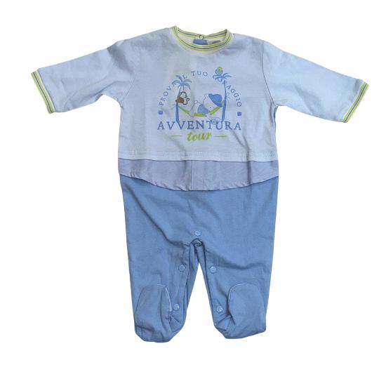 Tutina cotone ellepi maschietto azzurra - Baby Shop Store