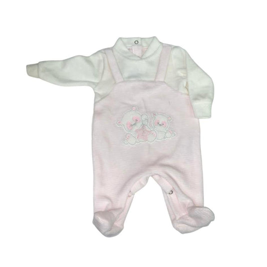 tutina a salopette in ciniglia femminuccia gary - Baby Shop Store