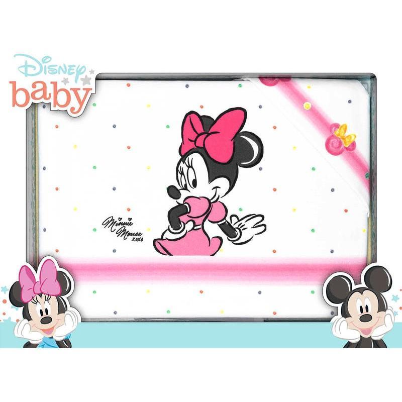 lenzuolo lettino/culla disney minnie bianco e fuc - Baby Shop Store