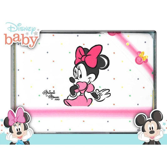 lenzuolo lettino/culla disney minnie bianco e fuc - Baby Shop Store