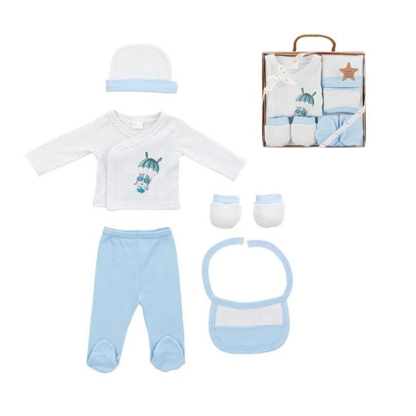 set regalo 5 pezzi: maglietta , pantalone, mussoli - Baby Shop Store