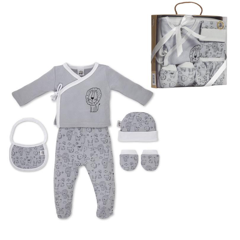 set regalo 5 pezzi: maglietta , pantalone, mussoli - Baby Shop Store