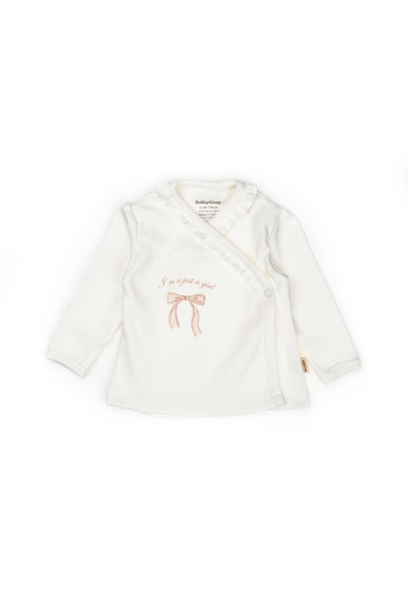 Corredino Neonata 10 Pezzi in Cotone Bio – Rosa Cipria con Fiocch
