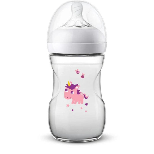 Biberon Avent Natural 260ml 1m+ unicorno - Baby Shop Store