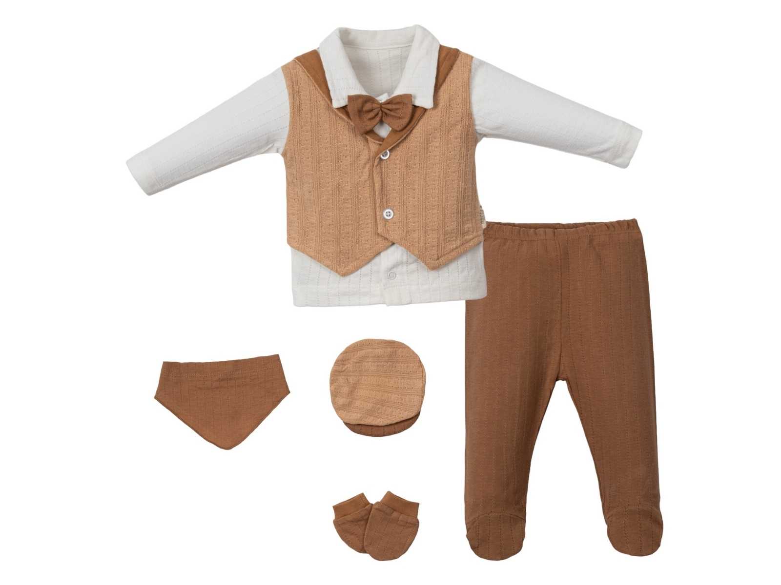 Set Neonato/ Bimbo Elegante "Classic Gentleman"- 5 pezzi