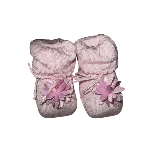 scarpette da culla cotone fiore rosa caveja - Baby Shop Store