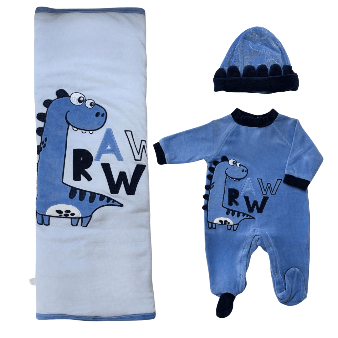 Set Fsbaby dinosauro blu 1 mese ciniglia - Baby Shop Store