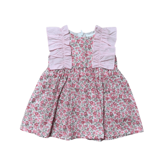 Vestitino floreale rosa Deolinda estivo - Baby Shop Store