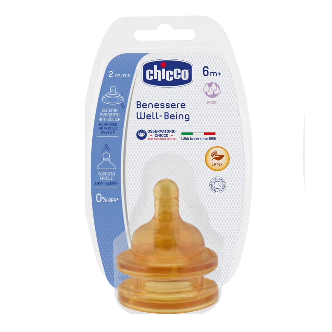 Tettarella CHICCO benessere 6m+ 2pz flusso pappa