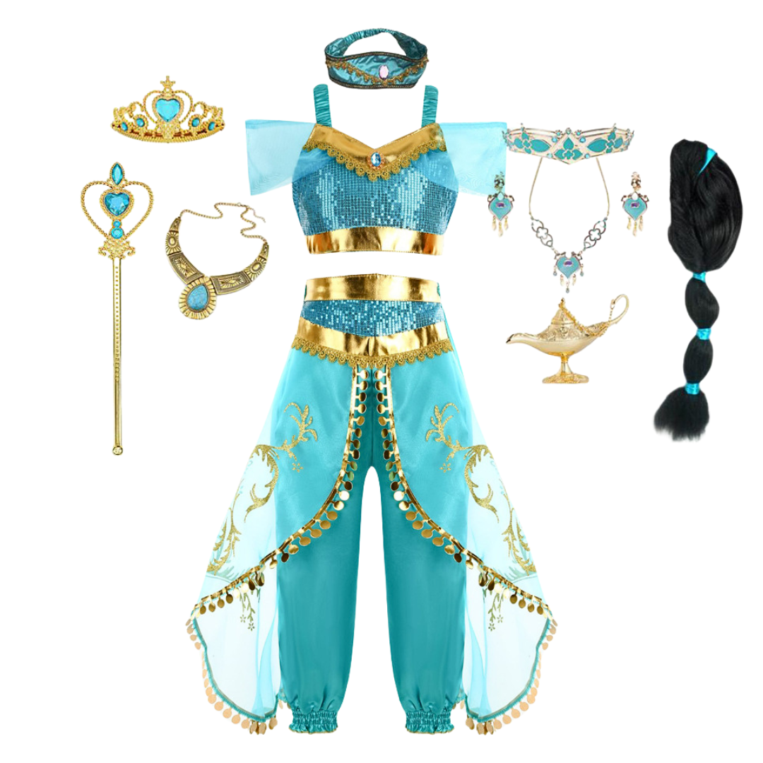 Costume da Principessa Orientale - Set Completo con Accessori Jasmin