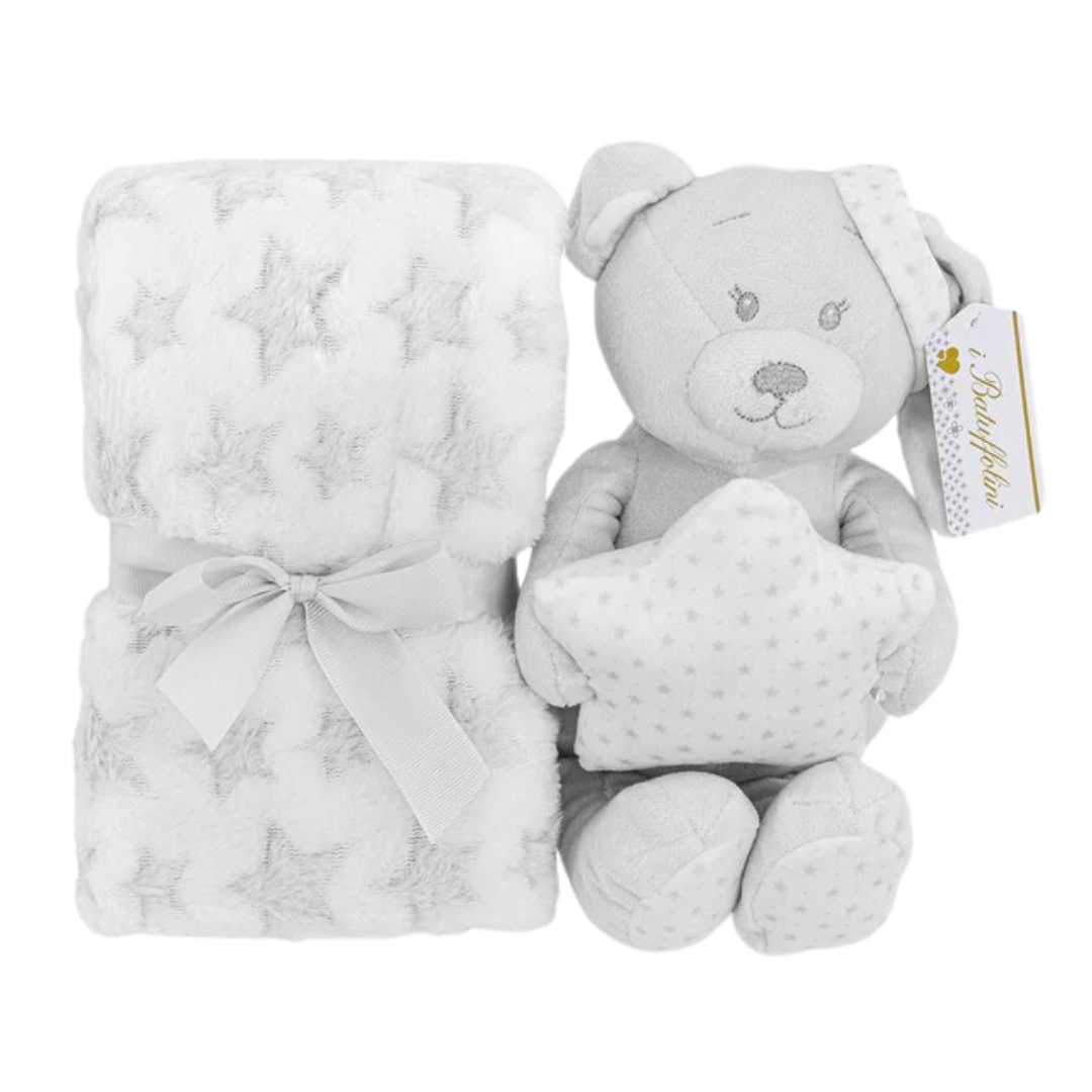 Set regalo copertina+orsetto i batuffi 80x85cm babyculla
